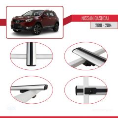 Nissan Qashqai 2010-2014 Arası ile uyumlu Basic Model Ara Atkı Tavan Barı GRİ 3 ADET