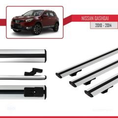 Nissan Qashqai 2010-2014 Arası ile uyumlu Basic Model Ara Atkı Tavan Barı GRİ 3 ADET