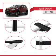Nissan Qashqai 2010-2014 Arası ile uyumlu Basic Model Ara Atkı Tavan Barı SİYAH 3 ADET