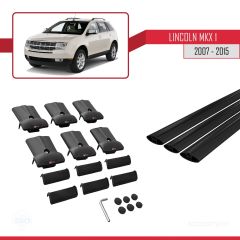 Lincoln MKX 2007-2015 Arası ile Uyumlu FLY Model Ara Atkı Tavan Barı SİYAH 3 ADET BAR