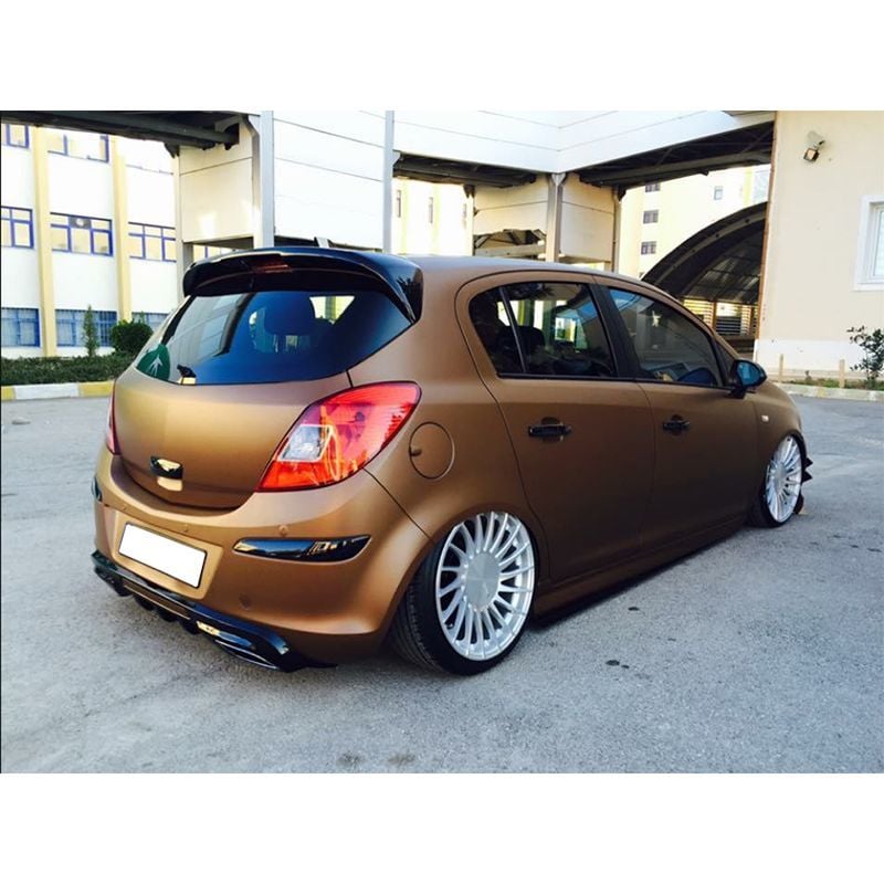 Opel Corsa Uyumlu D Spoiler -2007 Parlak Siyah Boyalı