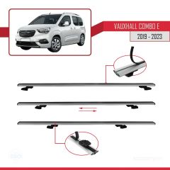 Vauxhall Combo E 2019-2023 Arası ile uyumlu Basic Model Ara Atkı Tavan Barı GRİ 3 ADET