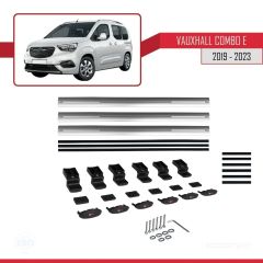 Vauxhall Combo E 2019-2023 Arası ile uyumlu Basic Model Ara Atkı Tavan Barı GRİ 3 ADET