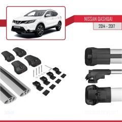 Nissan Qashqai 2014-2017 Arası ile uyumlu ACE-1 Ara Atkı Tavan Barı GRİ
