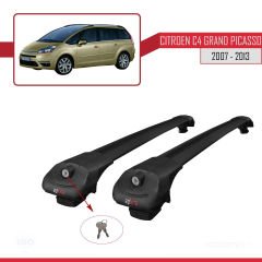 Citroen C4 Grand Picasso 2007-2013 Arası ile uyumlu ACE-1 Ara Atkı Tavan Barı SİYAH