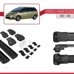 Citroen C4 Grand Picasso 2007-2013 Arası ile uyumlu ACE-1 Ara Atkı Tavan Barı SİYAH