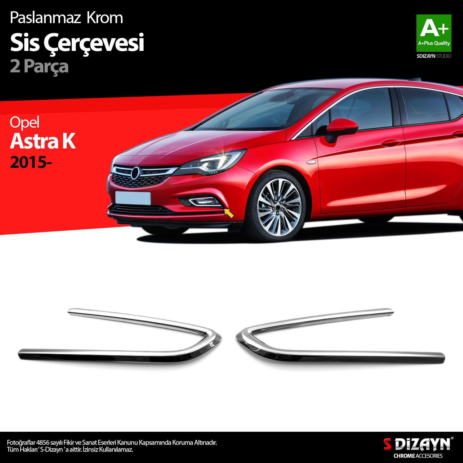 mlu K Hatchback Krom Sis Farı Çerçevesi 2 Parça 2015-2019