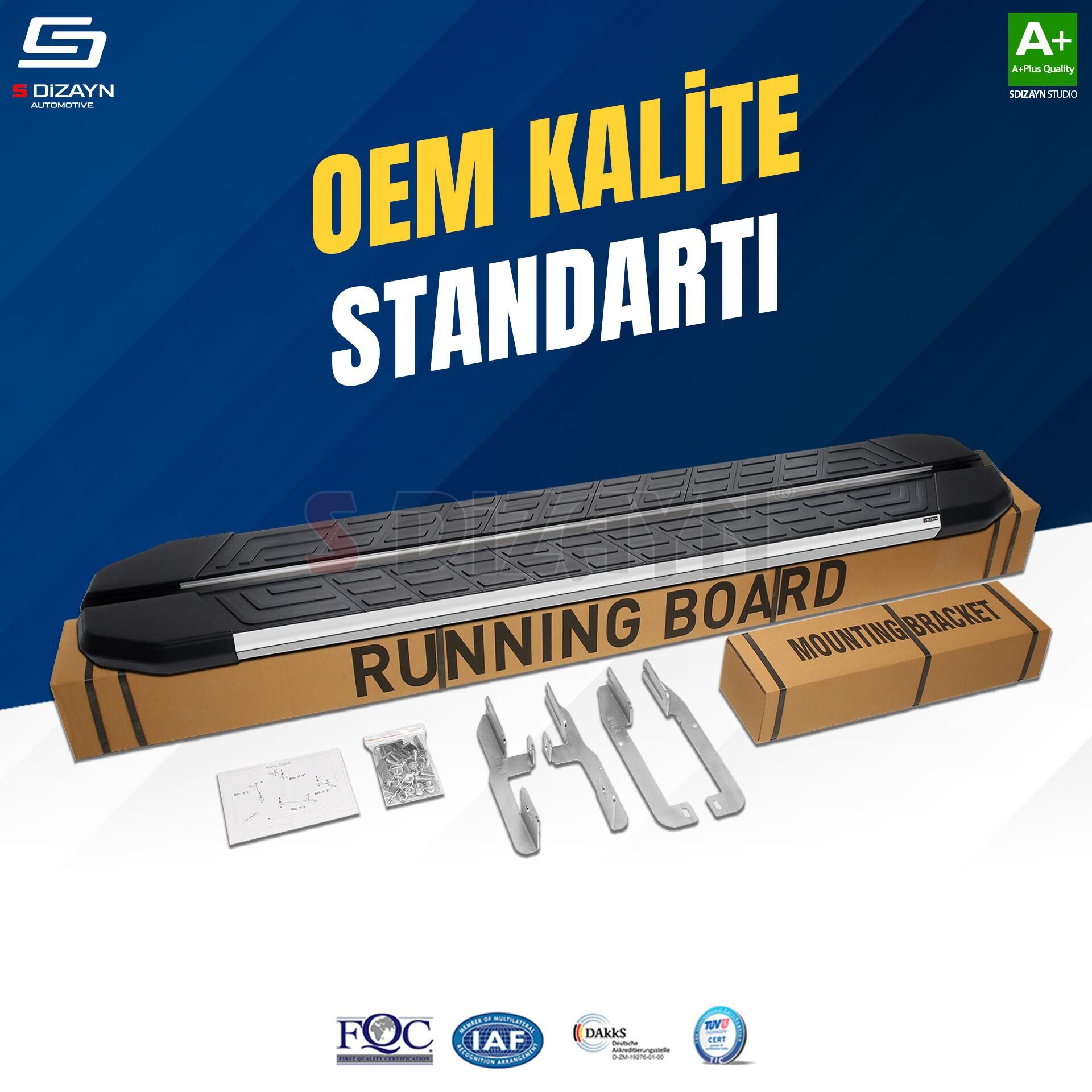 S-Dizayn Mercedes Citan Uzun Şase NewLine Krom Yan Basamak 223 Cm 2012-2021 A+ Kalite