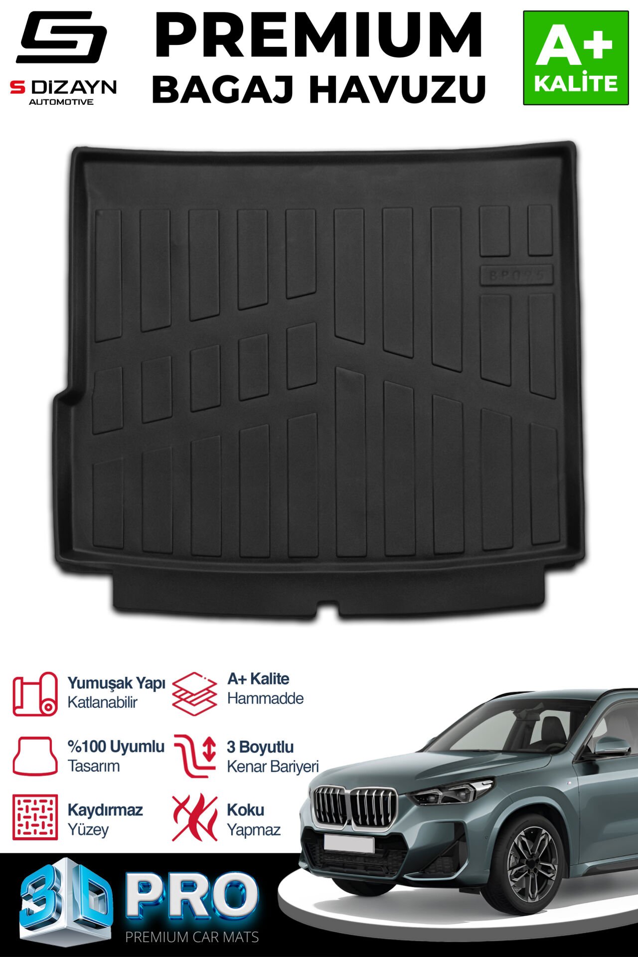 S-Dizayn Bmw IX1 3D Pro Bagaj Havuzu 2024 Üzeri A+ Kalite