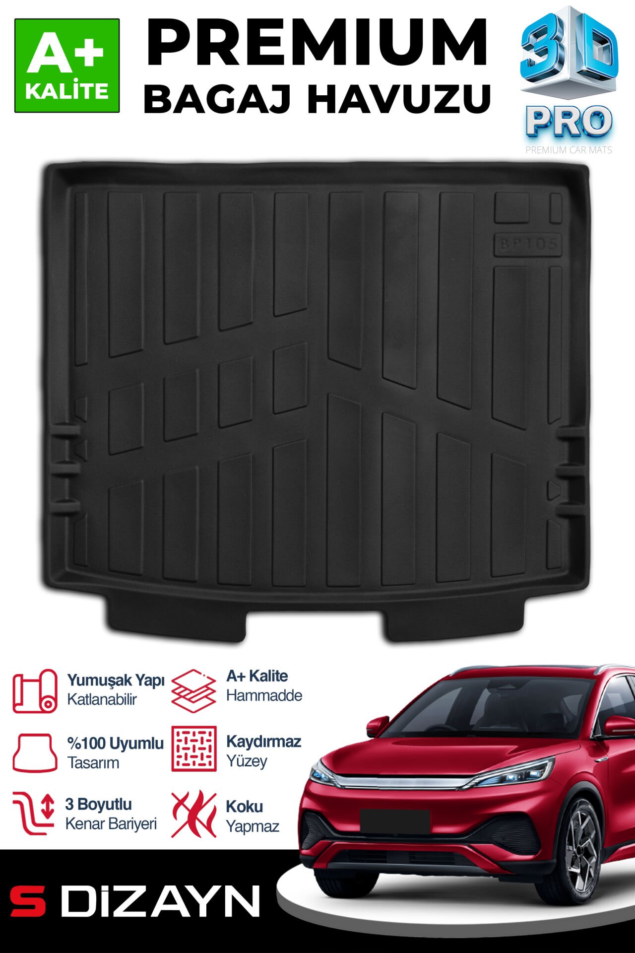 S-Dizayn Byd Atto 3 3D Pro Bagaj Havuzu 2024 Üzeri A+ Kalite