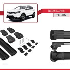 Nissan Qashqai 2014-2017 Arası ile uyumlu ACE-1 Ara Atkı Tavan Barı SİYAH