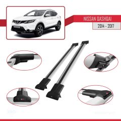 Nissan Qashqai 2014-2017 Arası ile uyumlu FLY Model Ara Atkı Tavan Barı GRİ