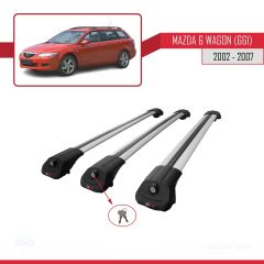 Mazda 6 (GG1) 2002-2007 Arası ile uyumlu ACE-1 Ara Atkı Tavan Barı GRİ 3 ADET BAR