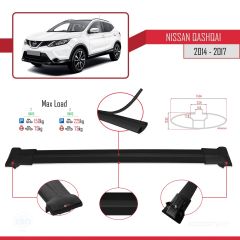 Nissan Qashqai 2014-2017 Arası ile uyumlu FLY Model Ara Atkı Tavan Barı SİYAH