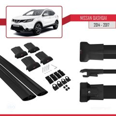 Nissan Qashqai 2014-2017 Arası ile uyumlu FLY Model Ara Atkı Tavan Barı SİYAH