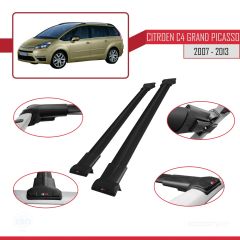 Citroen C4 Grand Picasso 2007-2013 Arası ile uyumlu FLY Model Ara Atkı Tavan Barı SİYAH