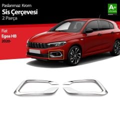 Fiat Egea Uyumlu Hatchback Krom Sis Çerçevesi 2 Parça. 2020 Üzeri
