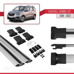 Vauxhall Combo Life 2019-2022 Arası ile Uyumlu FLY Model Ara Atkı Tavan Barı GRİ