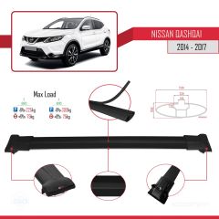 Nissan Qashqai 2014-2017 Arası ile Uyumlu FLY Model Ara Atkı Tavan Barı SİYAH 3 ADET BAR