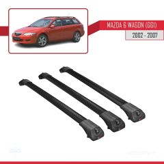 Mazda 6 (GG1) 2002-2007 Arası ile uyumlu ACE-1 Ara Atkı Tavan Barı SİYAH 3 ADET BAR
