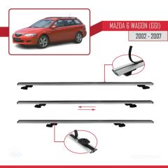Mazda 6 (GG1) 2002-2007 Arası ile uyumlu Basic Model Ara Atkı Tavan Barı GRİ 3 ADET