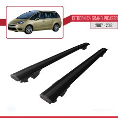 Citroen C4 Grand Picasso 2007-2013 Arası ile uyumlu HOOK Model Anahtar Kilitli Ara Atkı Tavan Barı SİYAH