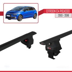 Citroen C4 Picasso (MK2) 2013-2018 Arası ile uyumlu ACE-4 Ara Atkı Tavan Barı SİYAH