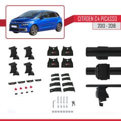 Citroen C4 Picasso (MK2) 2013-2018 Arası ile uyumlu ACE-4 Ara Atkı Tavan Barı SİYAH