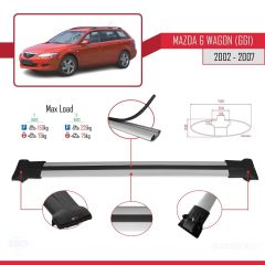 Mazda 6 (GG1) 2002-2007 Arası ile Uyumlu FLY Model Ara Atkı Tavan Barı GRİ