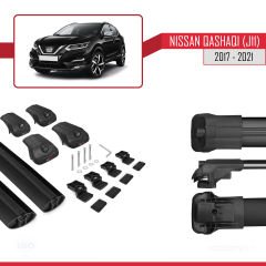 Nissan Qashqai 2017-2021 Arası ile uyumlu ACE-1 Ara Atkı Tavan Barı SİYAH