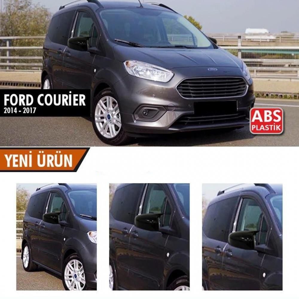 Ford Courier Uyumlu (2014-2017) Batman Yarasa Ayna Kapağı (Parlak Siyah)