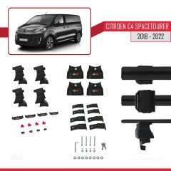 Citroen C4 Spacetourer (MK2) 2018-2022 Arası ile uyumlu ACE-4 Ara Atkı Tavan Barı SİYAH