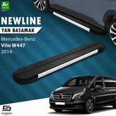 S-Dizayn Mercedes Vito W447 Kısa Şase NewLine Aluminyum Yan Basamak 233 Cm 2014-2020 A+ Kalite
