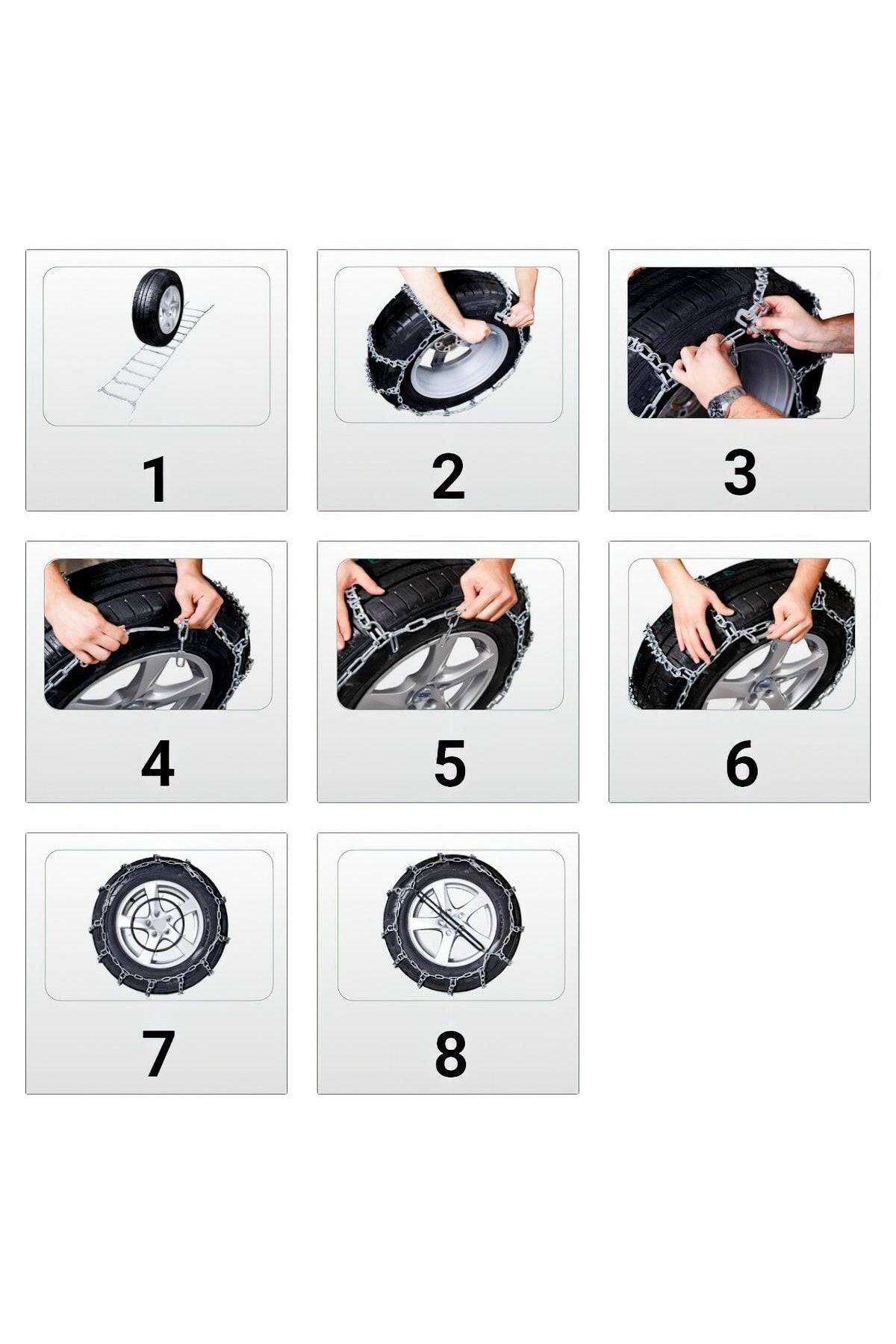 Kar Lastik Zinciri 245/45/r18 Serme Merdiven Tipi Mahmuzlu Suv Minibüs