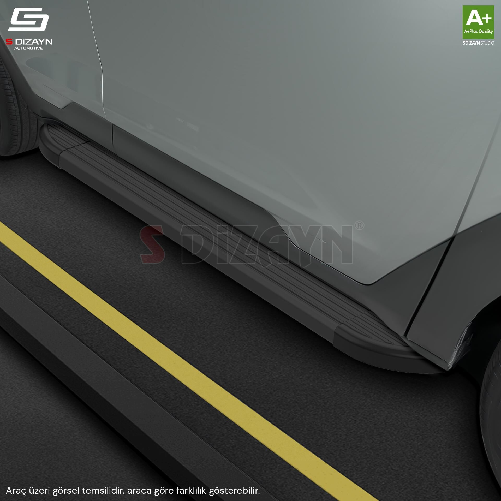 S-Dizayn Skoda Karoq Skyline Siyah Yan Basamak 173 Cm 2018 Üzeri A+ Kalite