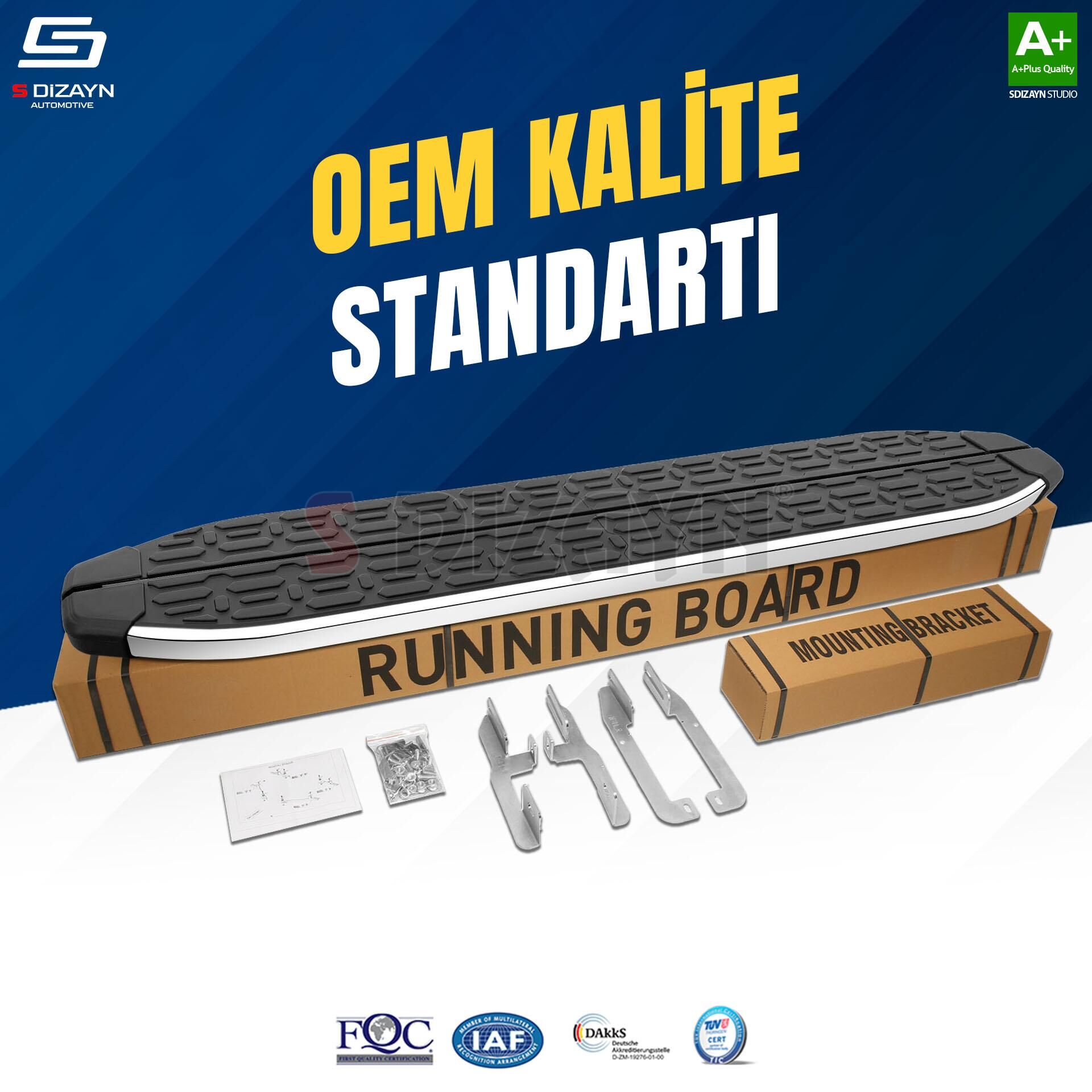 S-Dizayn Dacia Duster 2 Evo Krom Yan Basamak 183 Cm 2018-2023 A+ Kalite