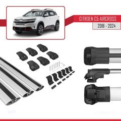 Citroen C5 Aircross 2018 ve Sonrası ile uyumlu ACE-1 Ara Atkı Tavan Barı GRİ 3 ADET BAR