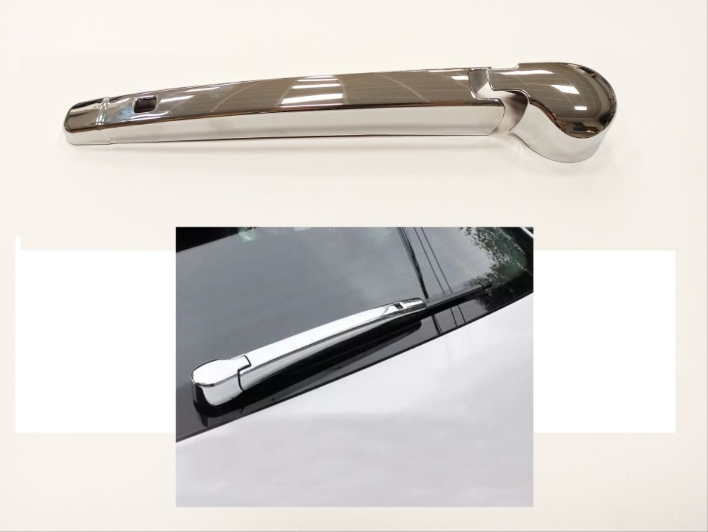 Volkswagen Golf Uyumlu 7 - 45419 2013-2020 Arka Silecek Kaplama - Krom