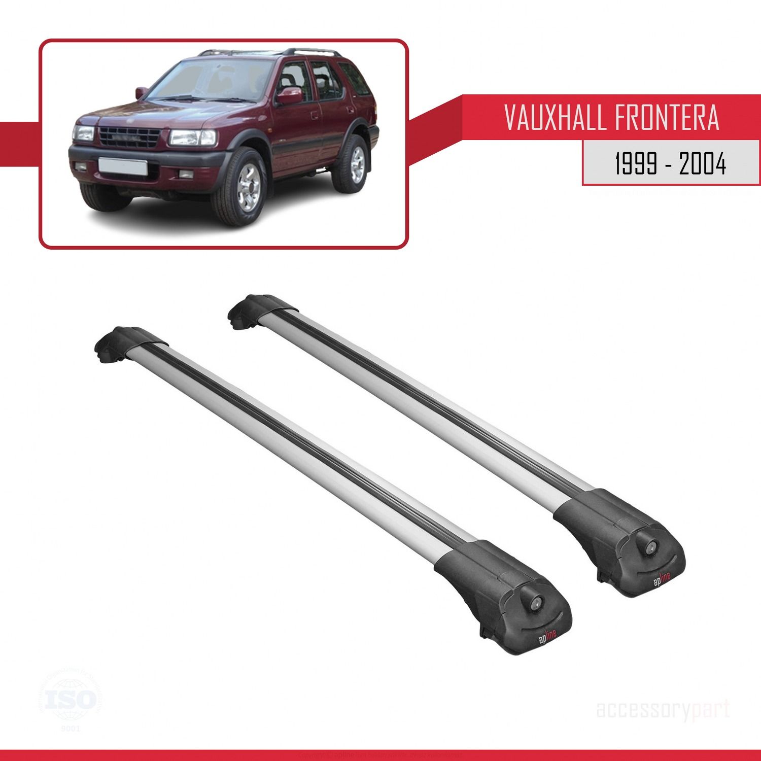 Vauxhall Frontera 1999-2004 Arası ile uyumlu ACE-1 Ara Atkı Tavan Barı GRİ