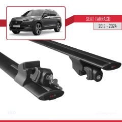 Seat Tarraco 2019 ve Sonrası ile uyumlu HOOK Model Anahtar Kilitli Ara Atkı Tavan Barı SİYAH