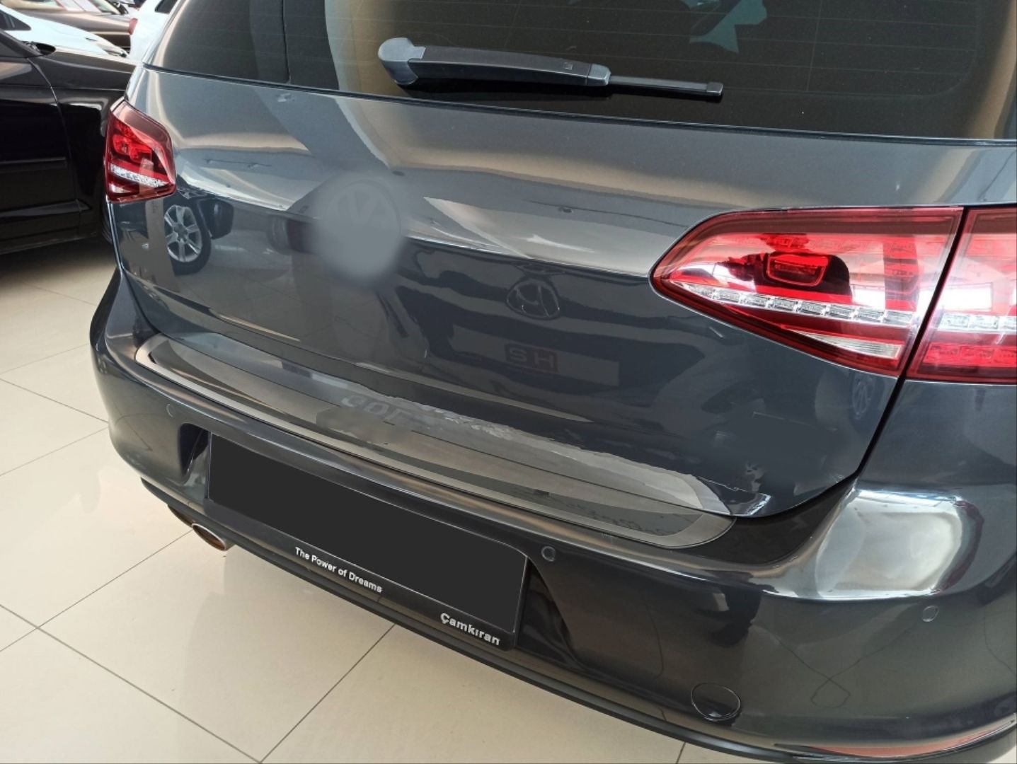 Volkswagen Golf Uyumlu 7 - 45419 2013-2020 Arka Tampon Üst Koruma B Dizayn