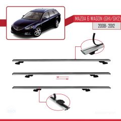 Mazda 6 Wagon (GH1/GH2) 2008-2012 Arası ile uyumlu Basic Model Ara Atkı Tavan Barı GRİ 3 ADET