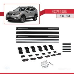 Nissan Rogue 2014-2020 Arası ile uyumlu Basic Model Ara Atkı Tavan Barı SİYAH 3 ADET