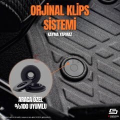 S-Dizayn Ford Focus 3 3D Pro Havuzlu Paspas 2011-2014 A+ Kalite