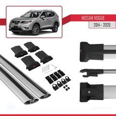 Nissan Rogue 2014-2020 Arası ile uyumlu FLY Model Ara Atkı Tavan Barı GRİ