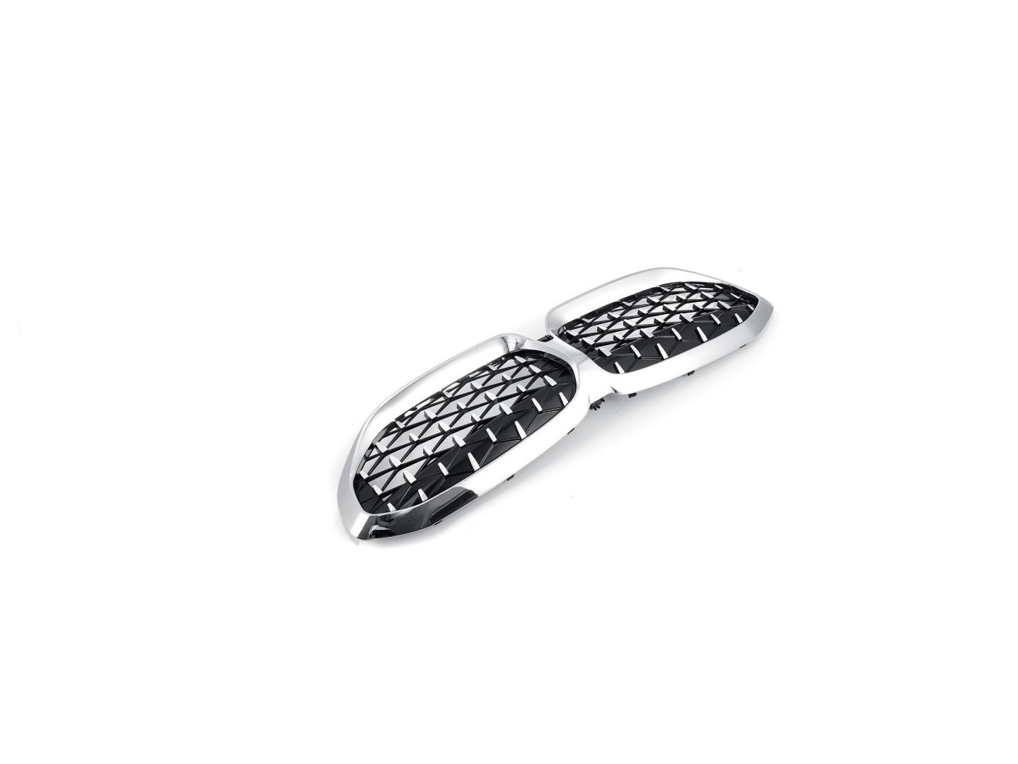 Bmw 3 Uyumlu Serisi G20 2019+ Diamond Panjur (Böbrek) - Krom Çerçeve