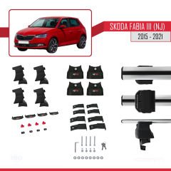 Skoda Fabia III (NJ) 2015-2021 Arası ile uyumlu ACE-4 Ara Atkı Tavan Barı GRİ