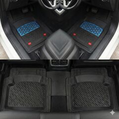 Safir Citroen Uyumlu Jumpy Havuzlu Universal Paspas Krom Mavi Parça