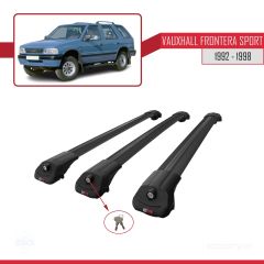 Vauxhall Frontera Sport 1992-1998 Arası ile uyumlu ACE-1 Ara Atkı Tavan Barı SİYAH 3 ADET BAR