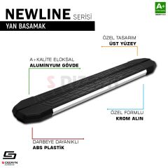 S-Dizayn Renault Trafic 3 Kısa Şase NewLine Krom Yan Basamak 223 Cm 2014-2020 A+ Kalite